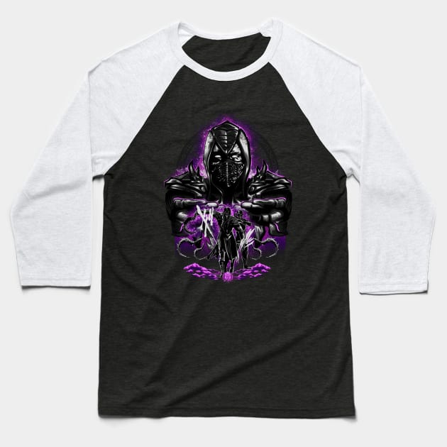 Attack of Noob-Saibot Baseball T-Shirt by HyperTwenty